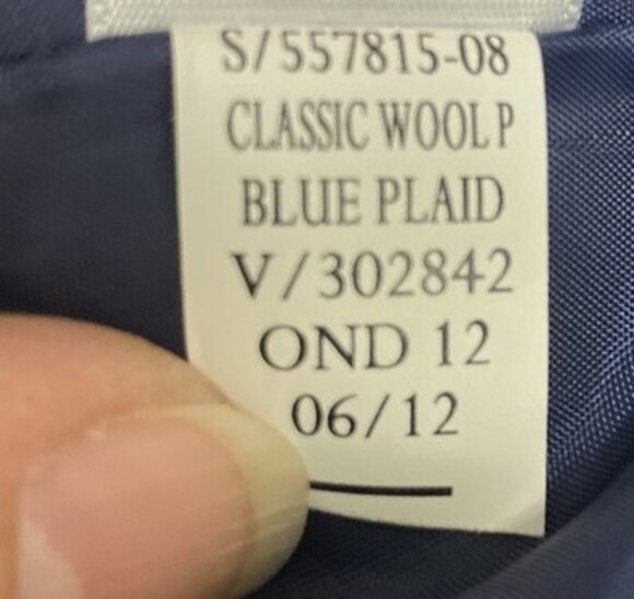 NWT Old Navy Plaid Peacoat Blue Double Breasted Jacket Preppy Twee Cozy  XXL - Picture 15 of 16